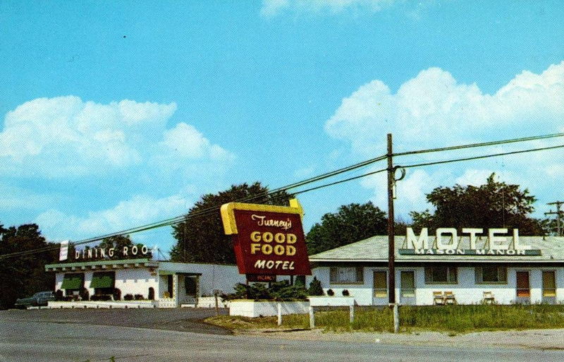 Mason Manor Motel (Turneys Dining Room) - Vintage Post Card